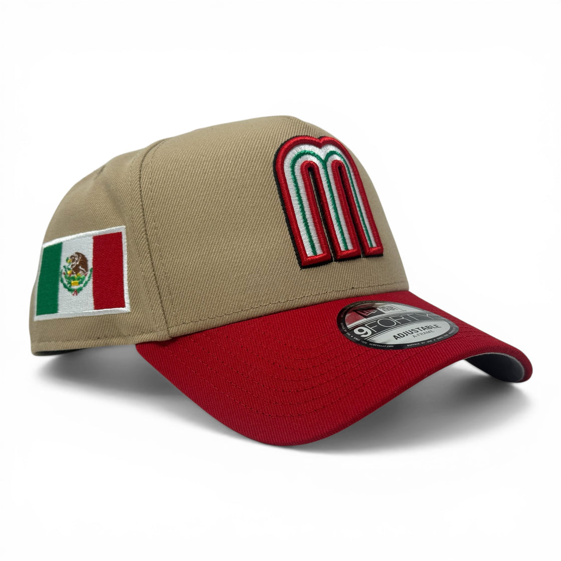 Mexico 2026 World Baseball Classic 9Forty A-Frame Snapback-Camel Red