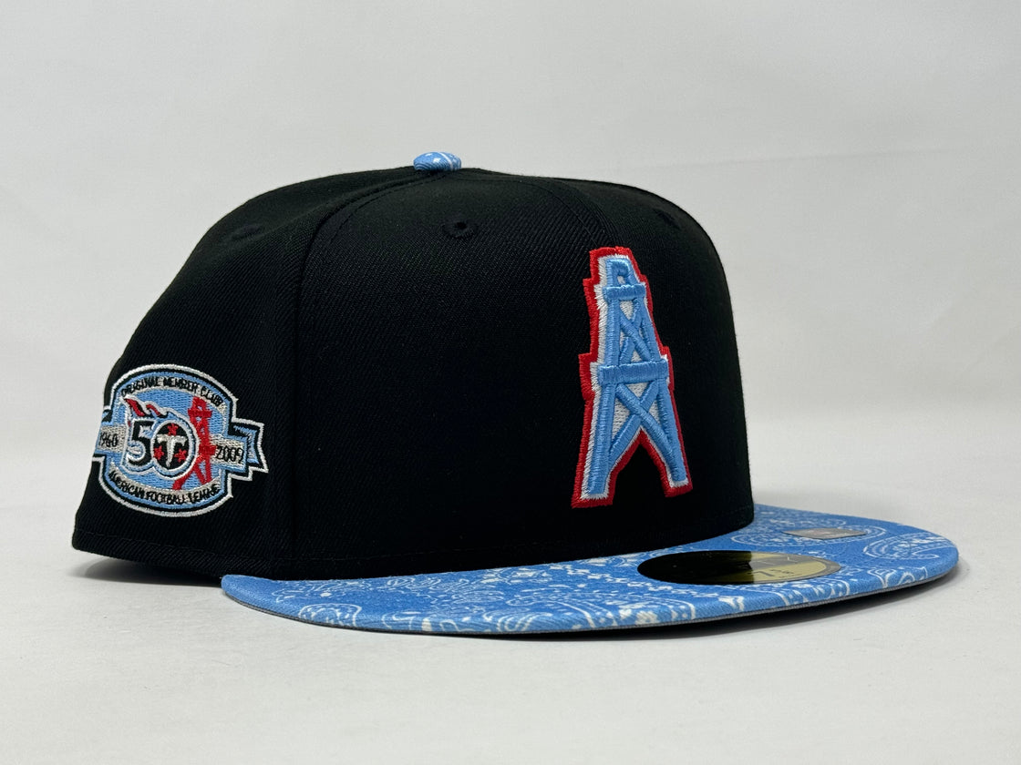 Houston Oilers 50th Anniversary NFL Paisley Collection 59Fifty New Era Fitted Hat