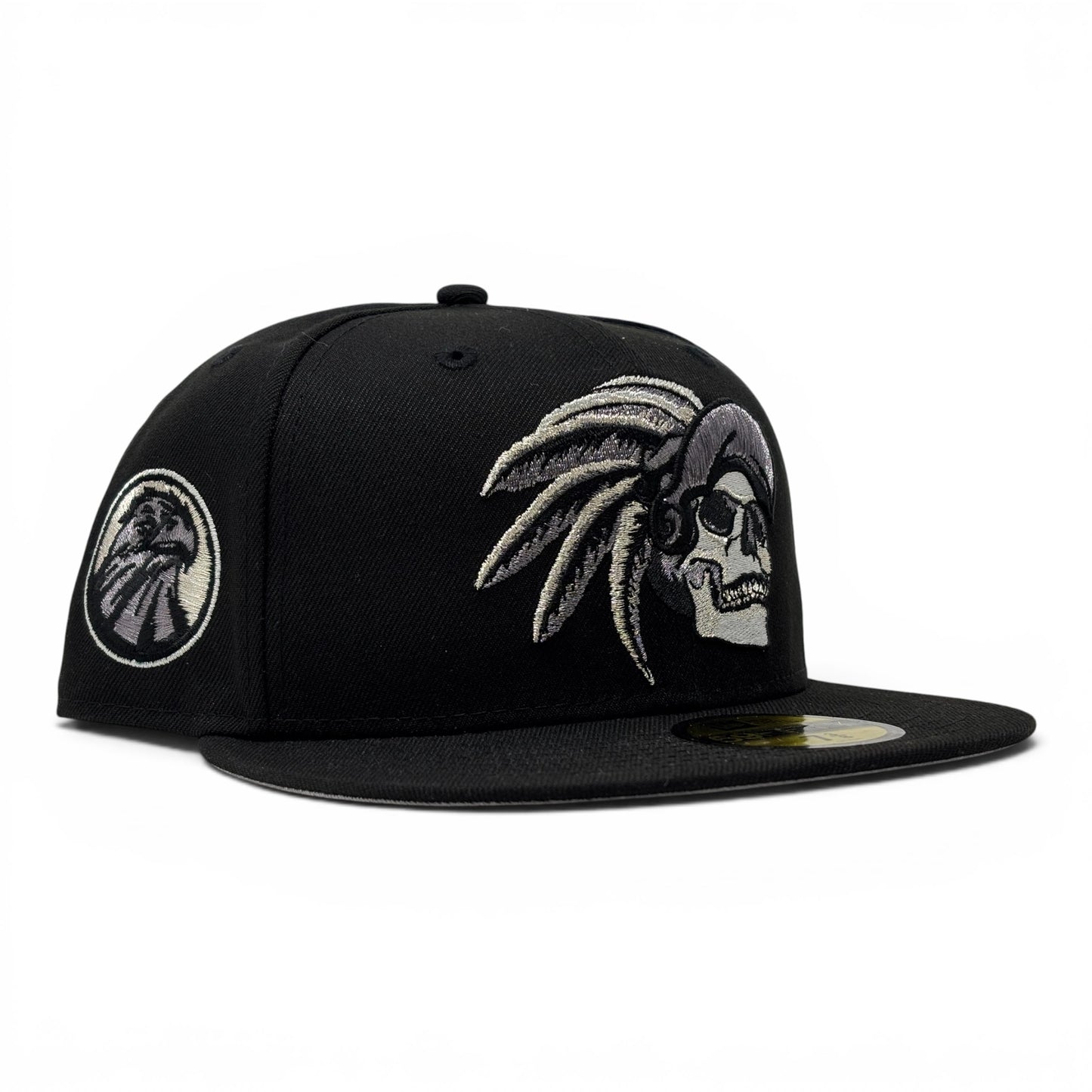 Aztec Skull Warriors New Era Fitted Hat-Black