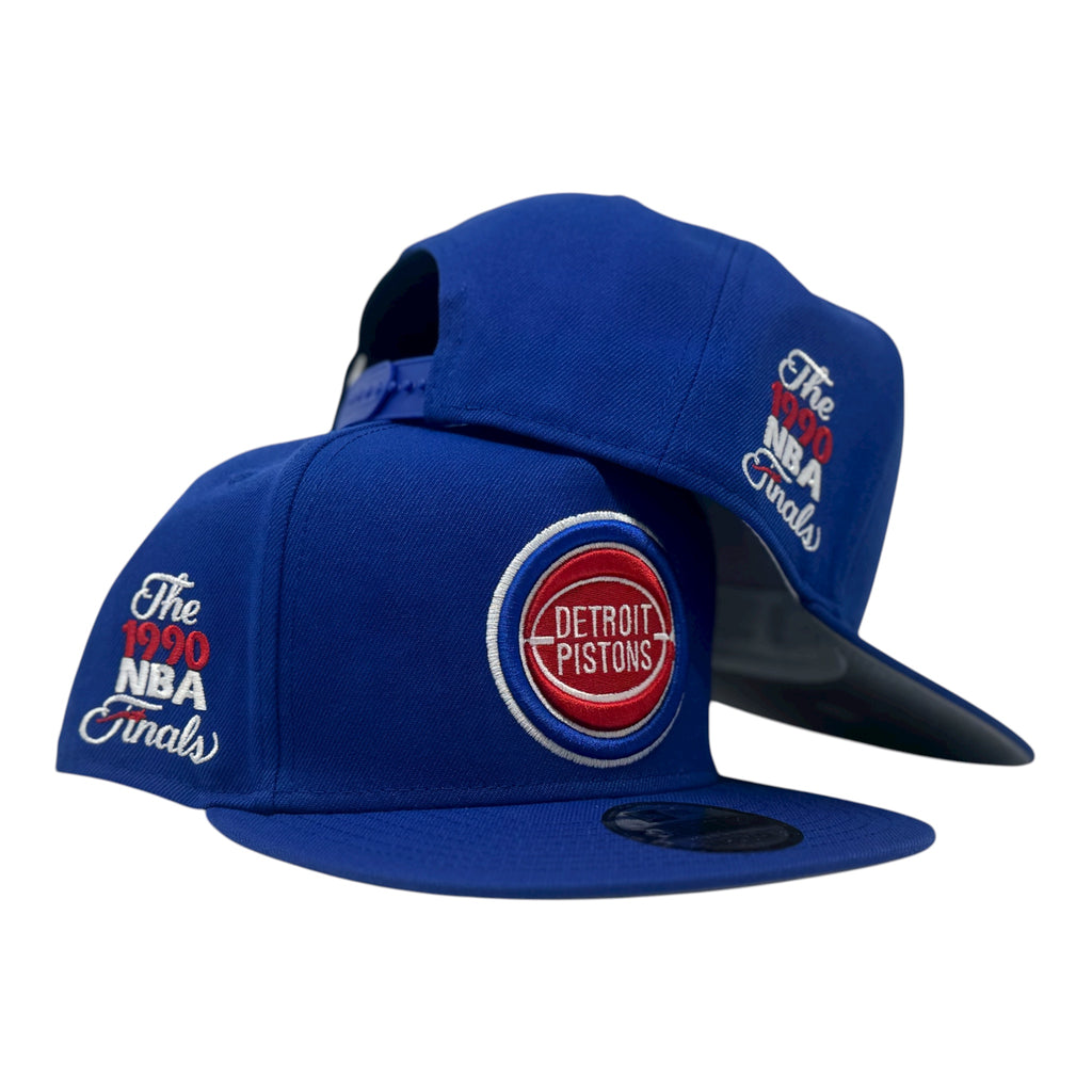 Detroit Pistons 1990 NBA Finals Snapback Hat-Royal blue