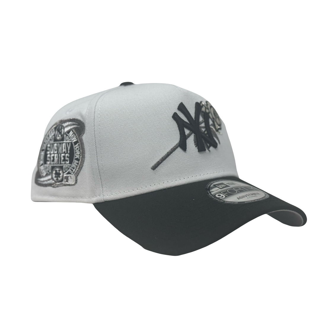 New York Yankees Subway Series White Black Visor Flower Logo A-Frame Hats