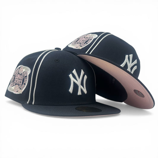 New York Yankees Subway Series "Double Piping" Fitted Hat-Navy