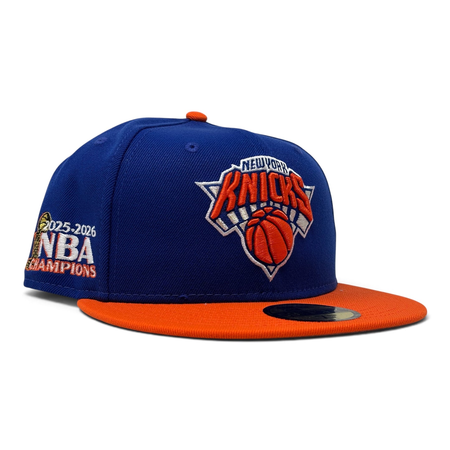 New York Knicks 2026 NBA Champions New Era Fitted-Royal Orange