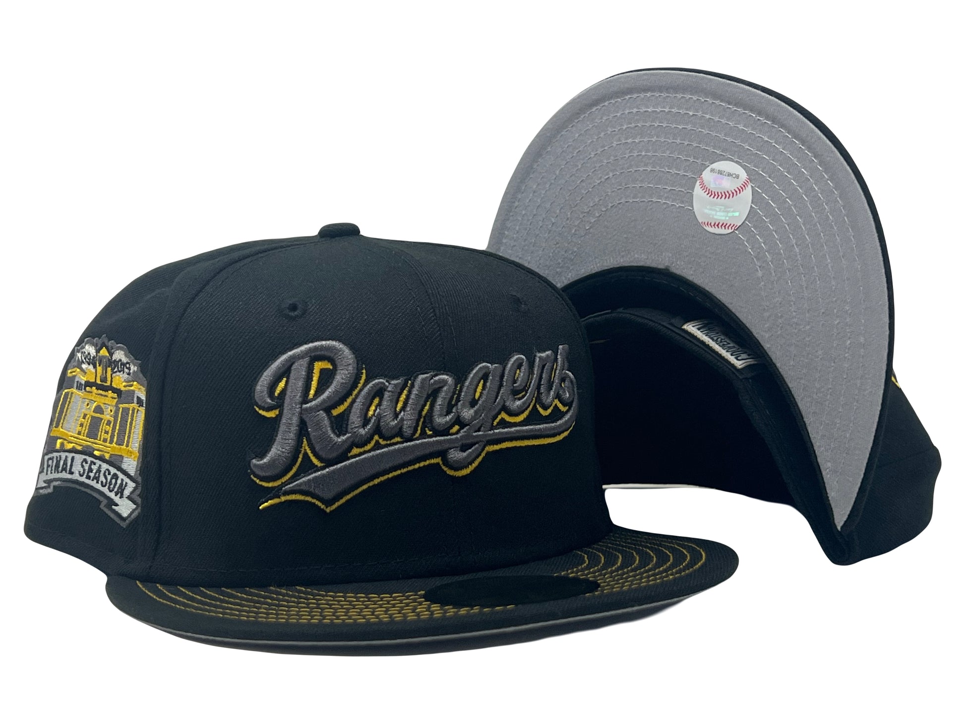 Texas Rangers 1994-2014 Final Season Globe Life Park "Visor Stitch" New Era Fitted Hat