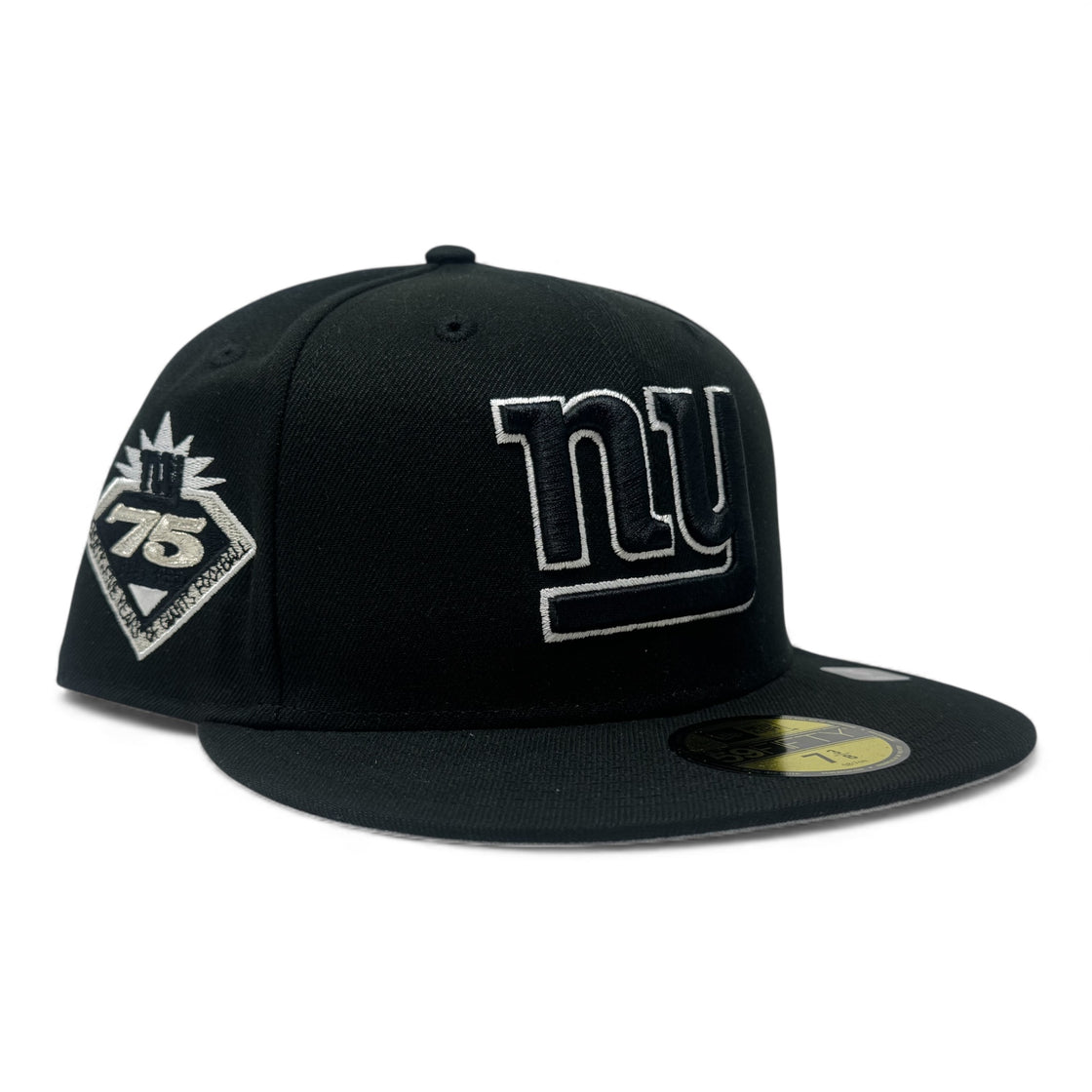 New York Giants 75th Anniversary NFL Fitted Hat-Black