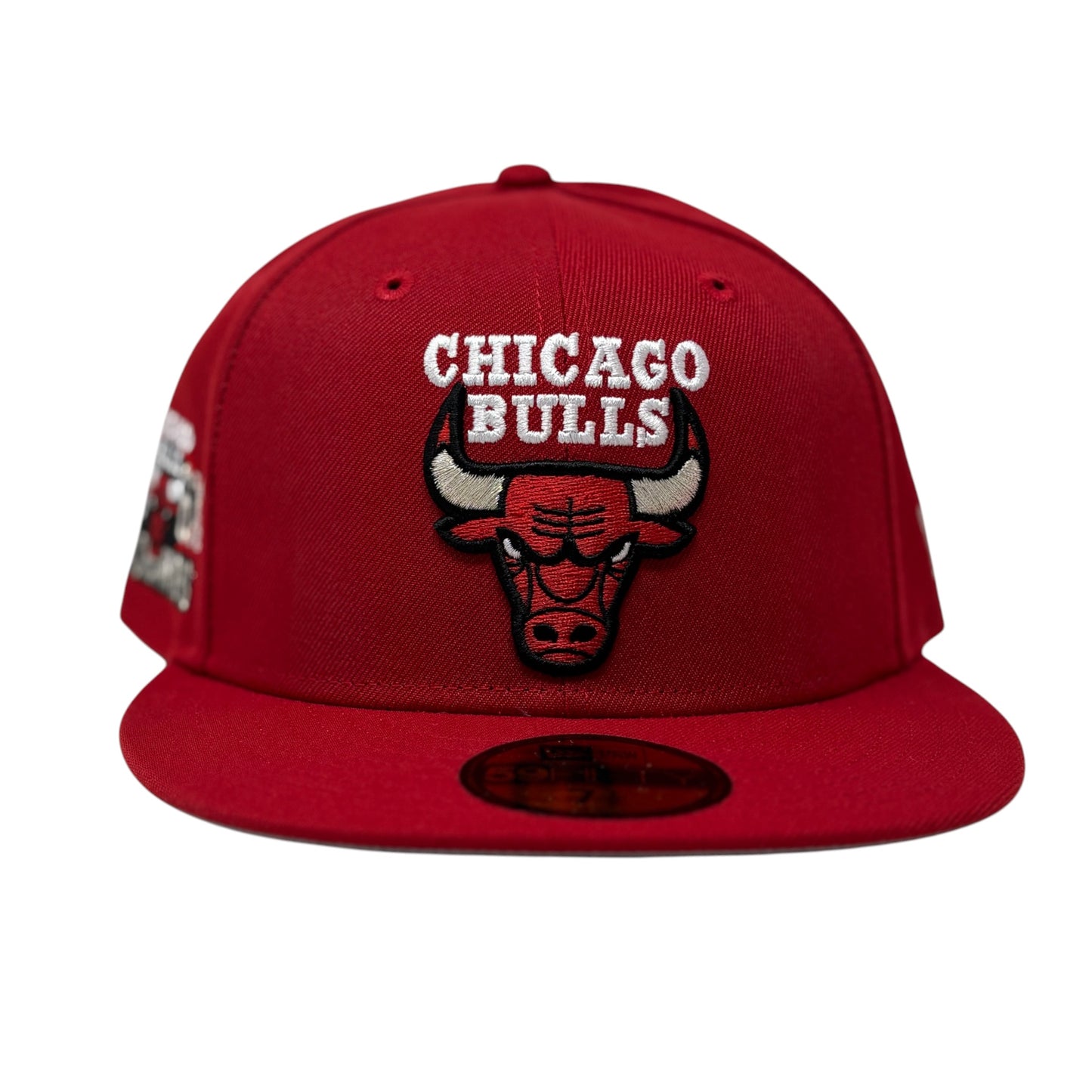 Chicago Bulls 6X NBA Champions Fitted Hat -Red