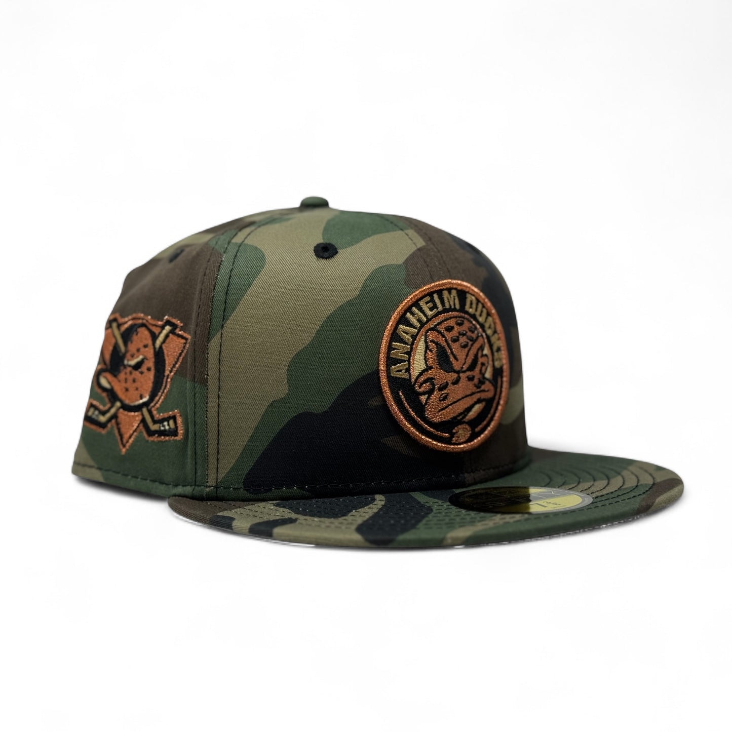 Anaheim Ducks Woodland Camouflage Fitted Hats