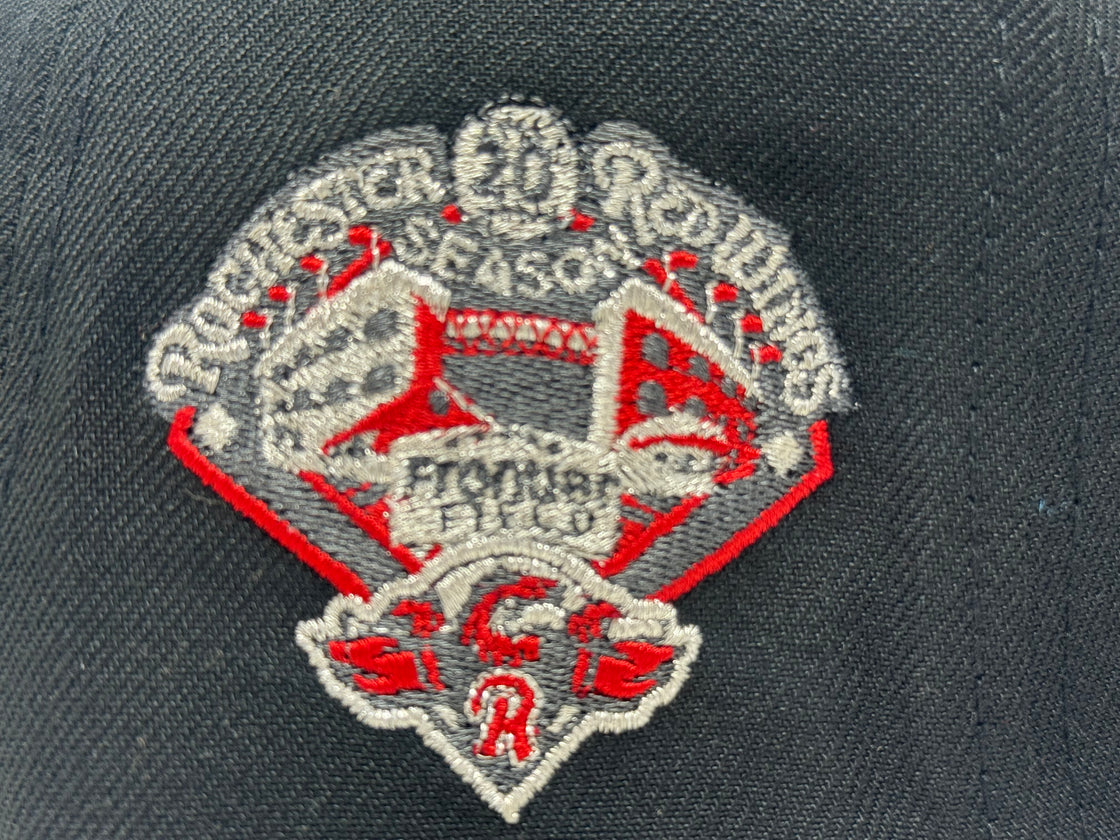 Rochester red wings 20th Anniversary Baseball fitted hat-Black
