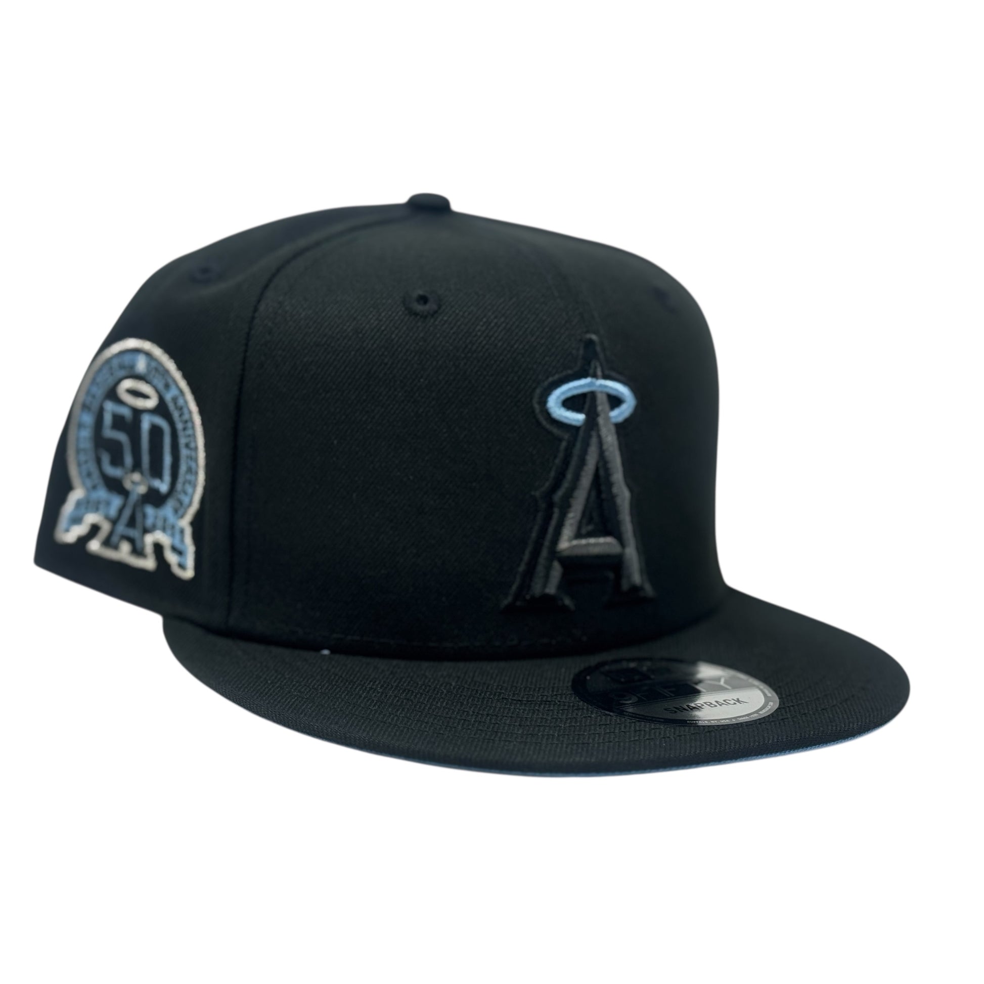 Los Angeles Angels 50th Anniversary Icy Brim Snapback Hat - Black
