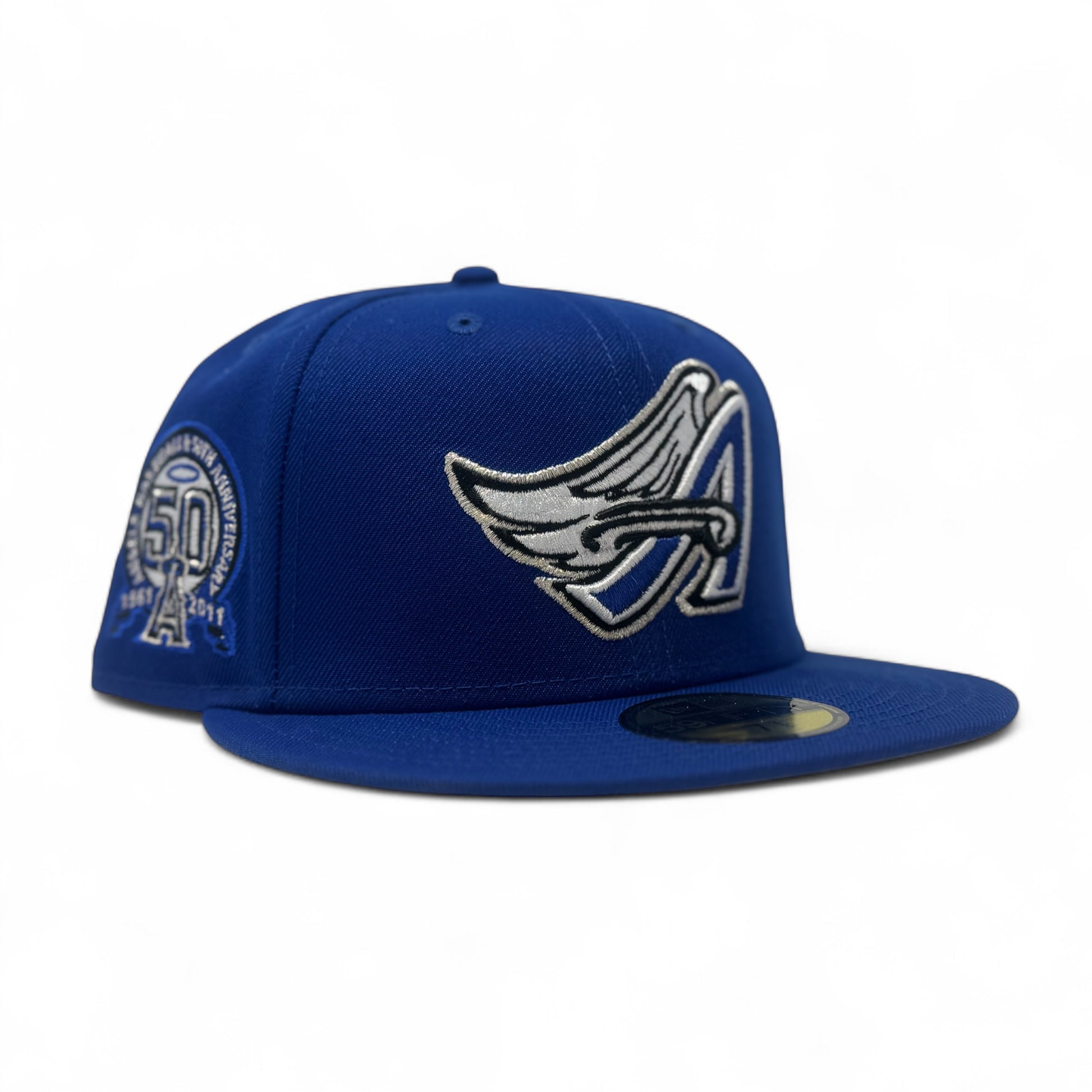 Los Angeles Angels 50th Anniversary Fitted Hats-Royal