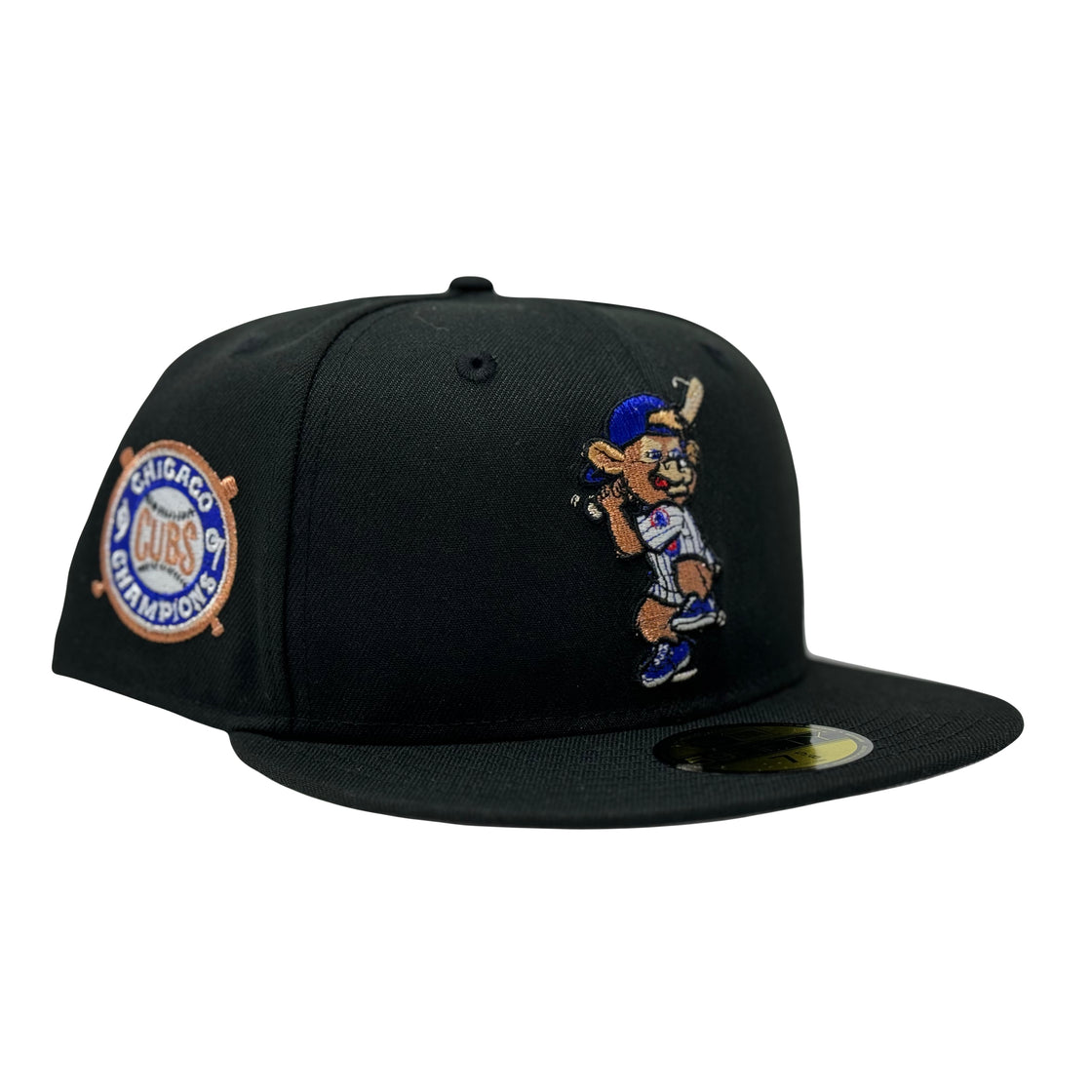 Chicago Cubs 1907 World Series Champions Mascot logo New Era Fitted Hat
