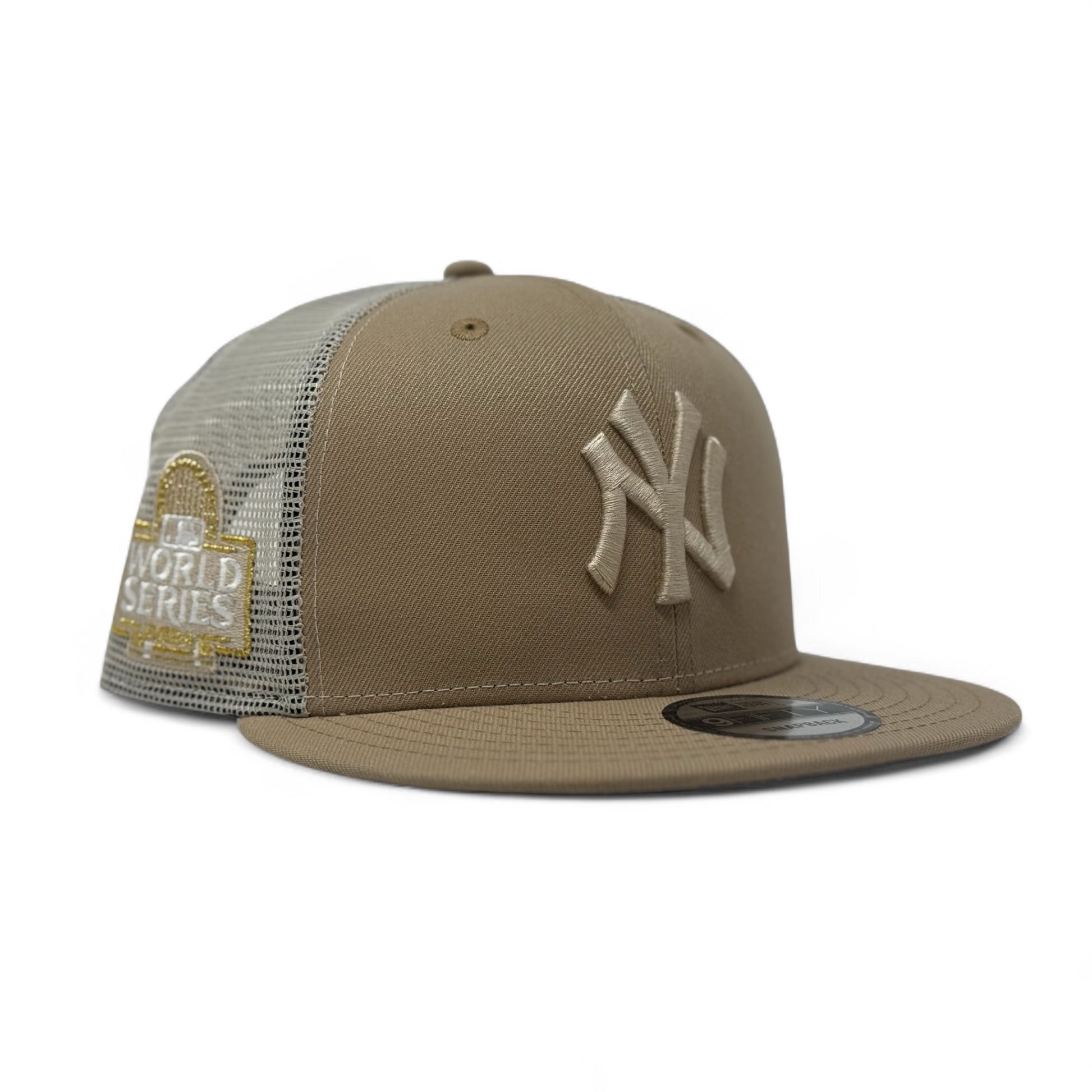 New York Yankees 2024 World Series Trucker Snapback-Wheat