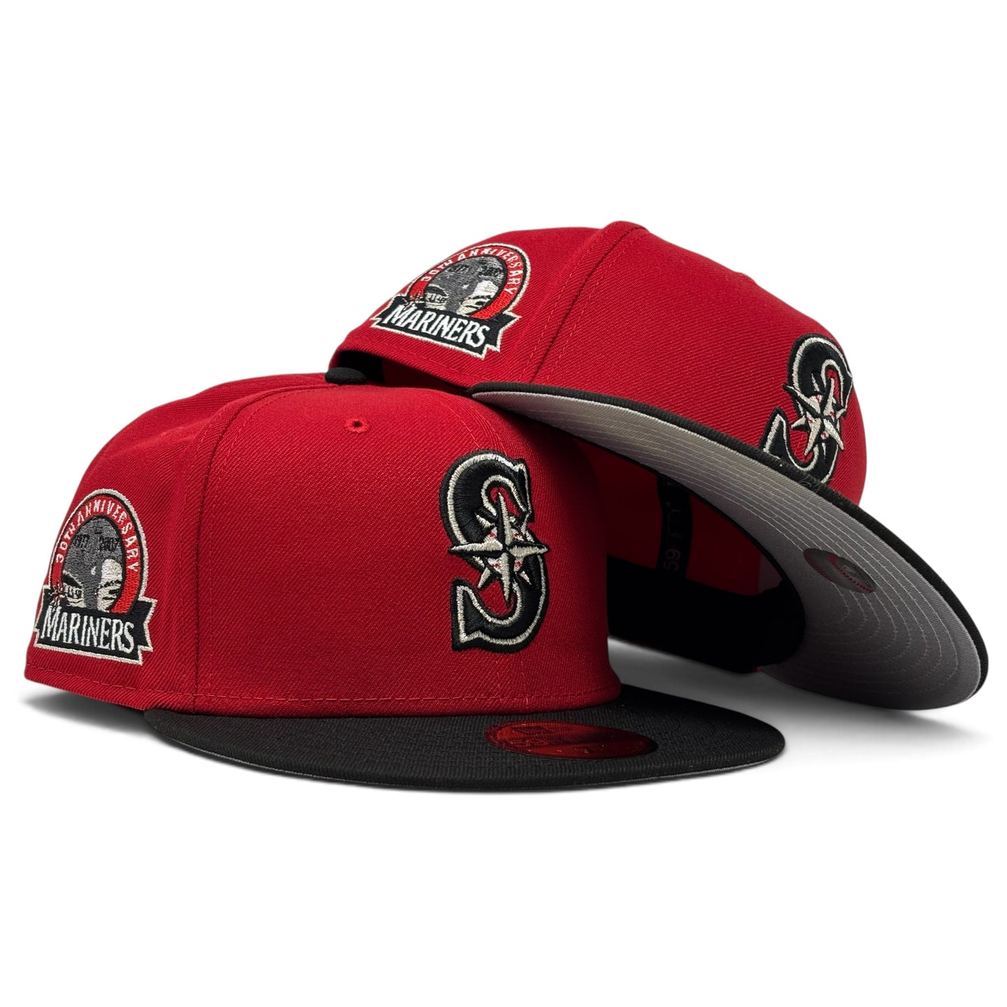 Seattle Mariners 30th Anniversary 59Fifty New Era Fitted Hat-Red Black