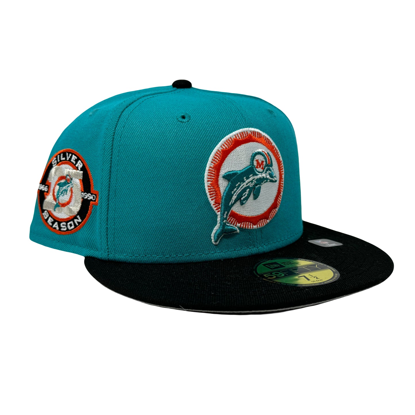 Miami Dolphins 25th Anniversary NFL 5950 New Era Fitted Hat