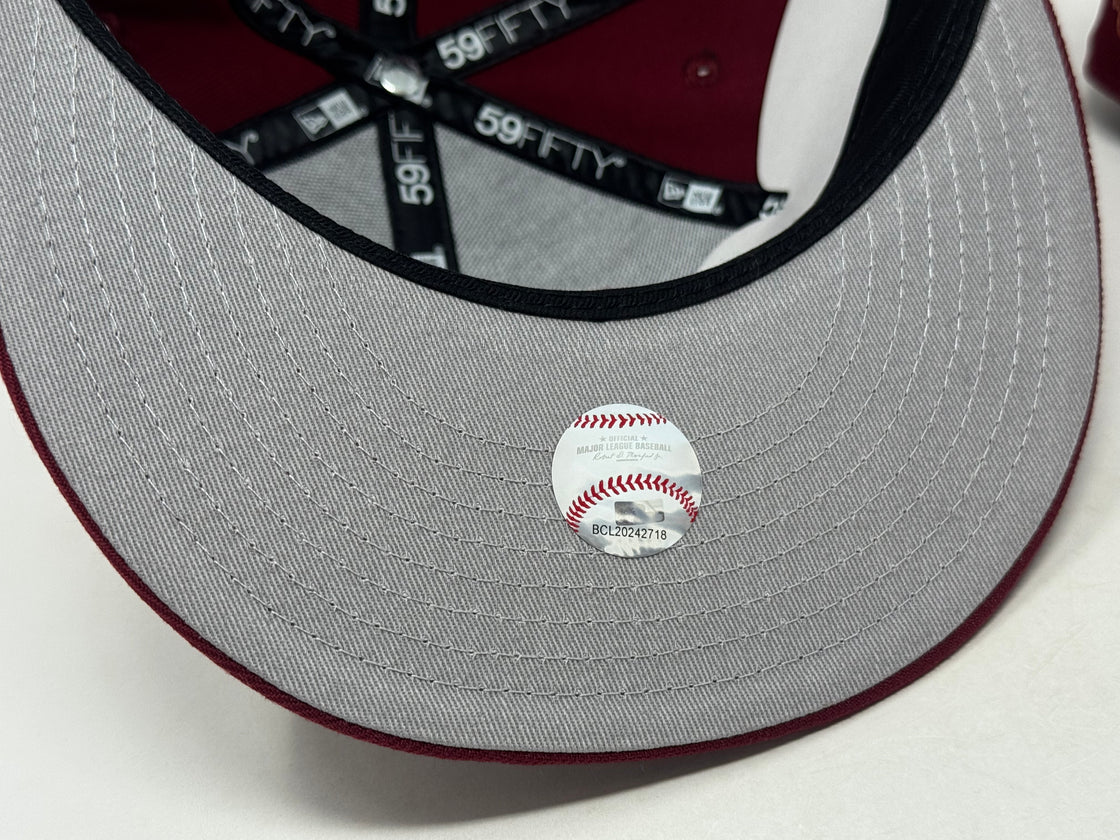 St. Louis Cardinals Bush Stadium New Era Fitted Hat-Burgundy