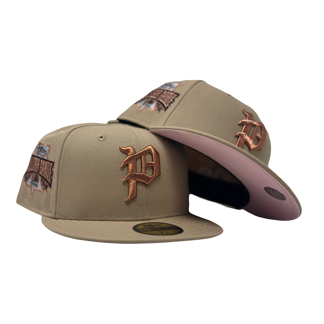 Philadelphia Phillies 1996 All Star Game Camel pink Brim Fitted Hats