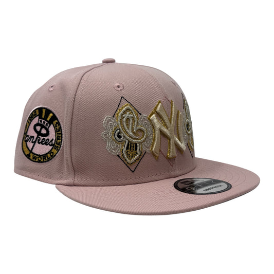 New York Yankees 1962 World Series Paisley print Snapback Hats-pink