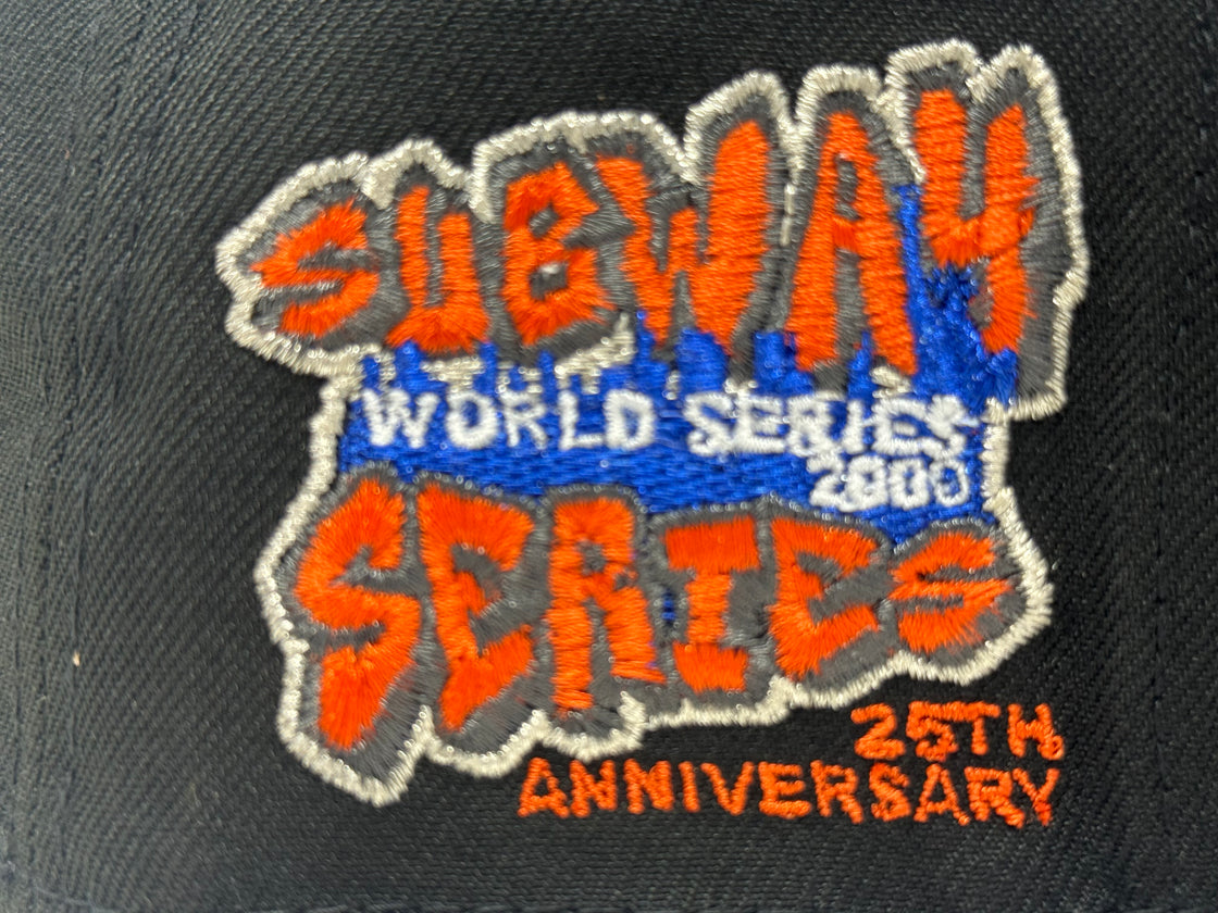 New York Mets 25th anniversary of Subway Series Fitted Hats-Black