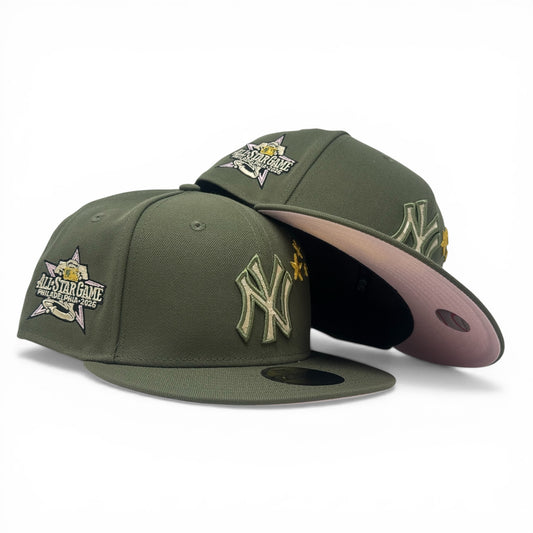 New York Yankees 2026 All Star Game "Star Pack" Pink Brim Fitted Hats-Olive
