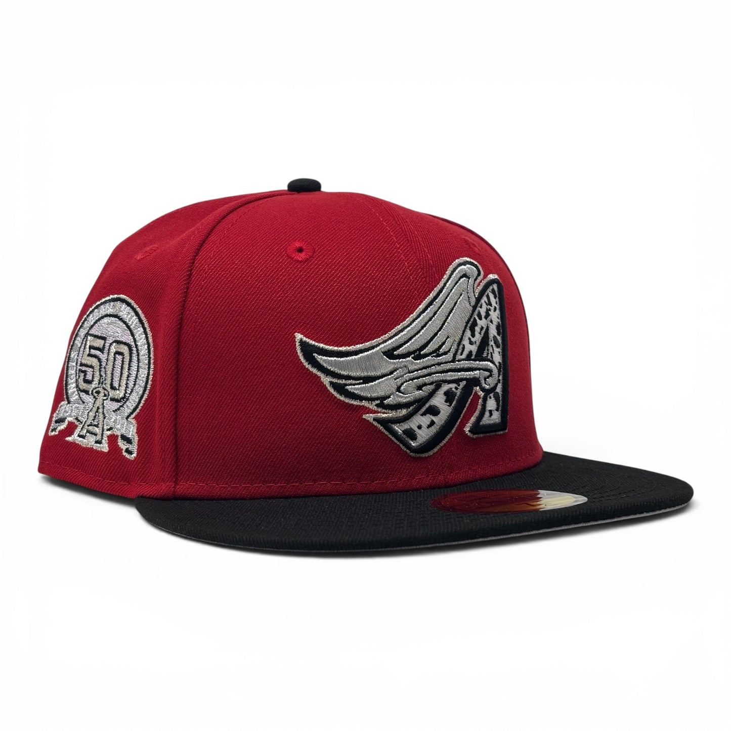 Los Angeles Angels 50th Anniversary "Cow Print" New Era Fitted Hat