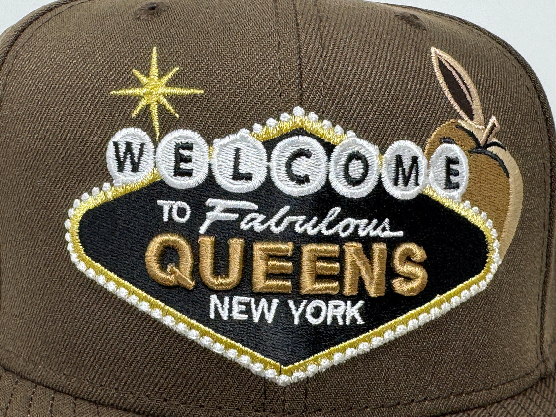 Welcome to queens Brown New Era Snapback hat