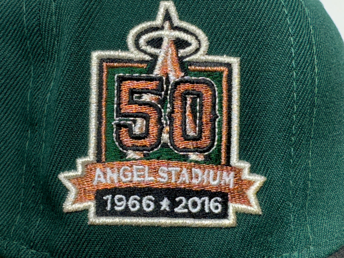 Los Angeles Angels 50th Anniversary Green Black 59Fifty New Era Fitted Hat