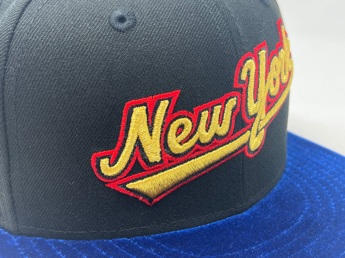New York Mets 1964-2004 Shea Stadium Royal Velvet Visor New Era Fitted Hat