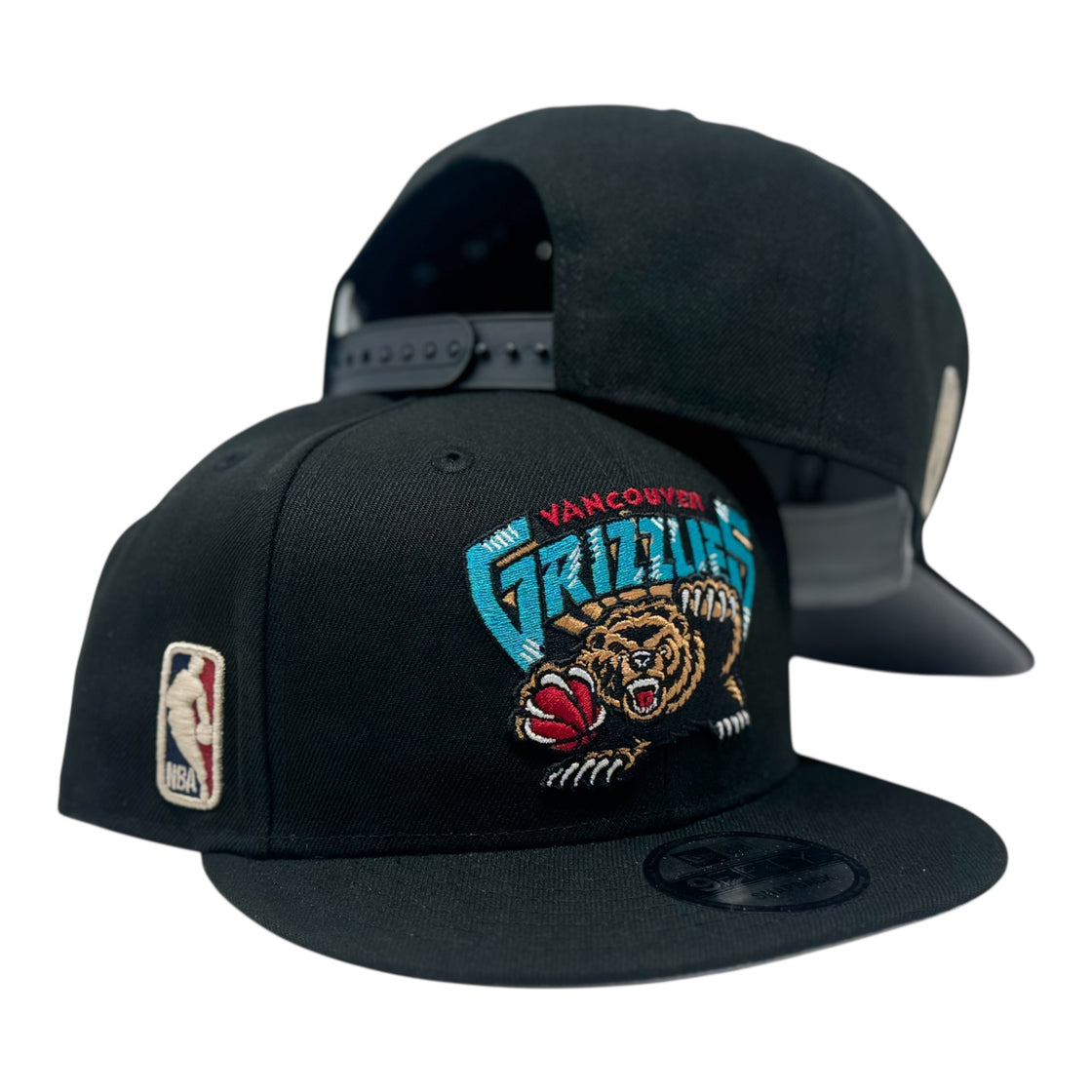 Vancouver Grizzlies Hardwood Classics Team Snapback Hat-Black