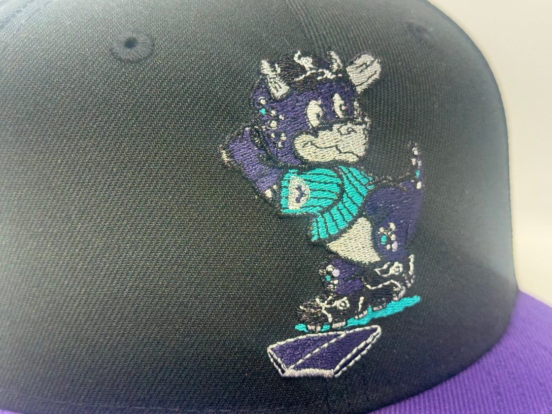 Colorado Rockies Mascot Logo 1995 Coors Field Hat-Black Purple