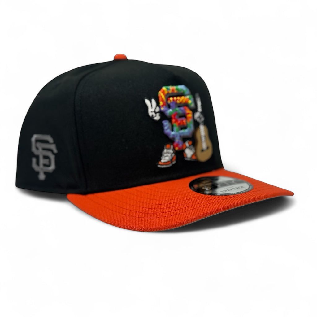San Francisco Giants 9Fifty A Frame Snapback Hats-Black Orange