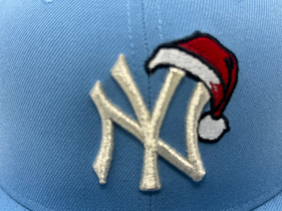 New York Yankees Santa Claus Snowman 59Fifty Fitted Hat-Sky Blue
