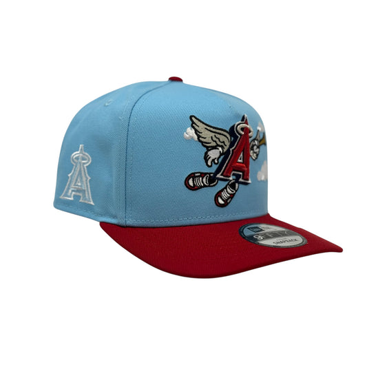 Los Angeles Angels 9Fifty A Frame Snapback Hats-Sky Red