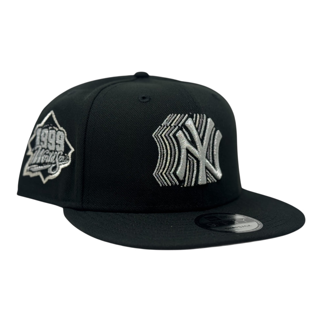 New York Yankees 1999 World Series Shadow Logo Snapback Hats-Black