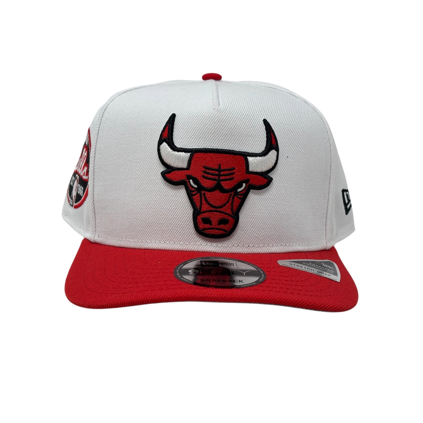 Chicago Bulls 9Fifty A-Frame Snapback Hats-White Red