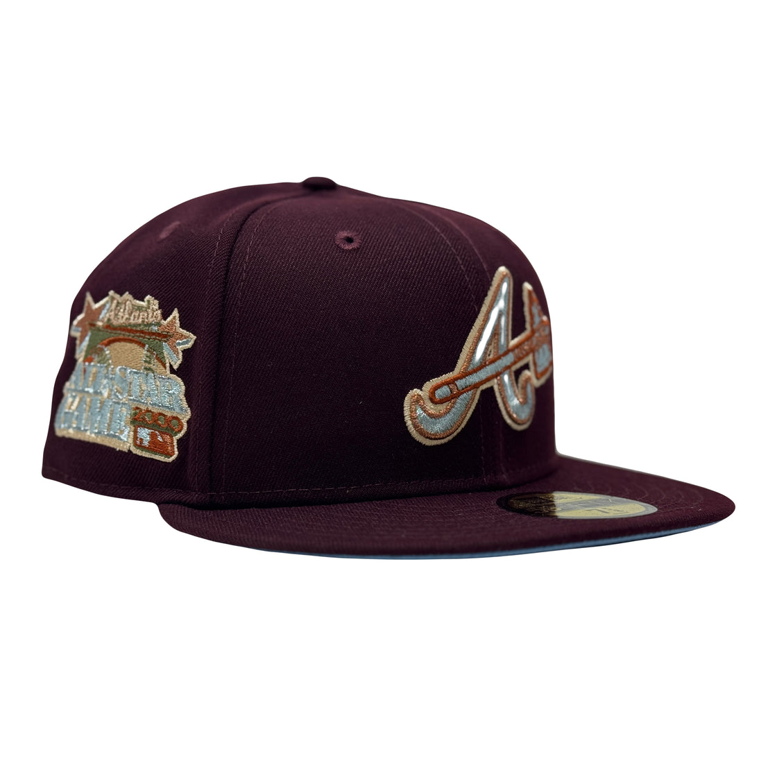 Atlanta Braves 2000 All Star Game Maroon Icy Brim Fitted Hats