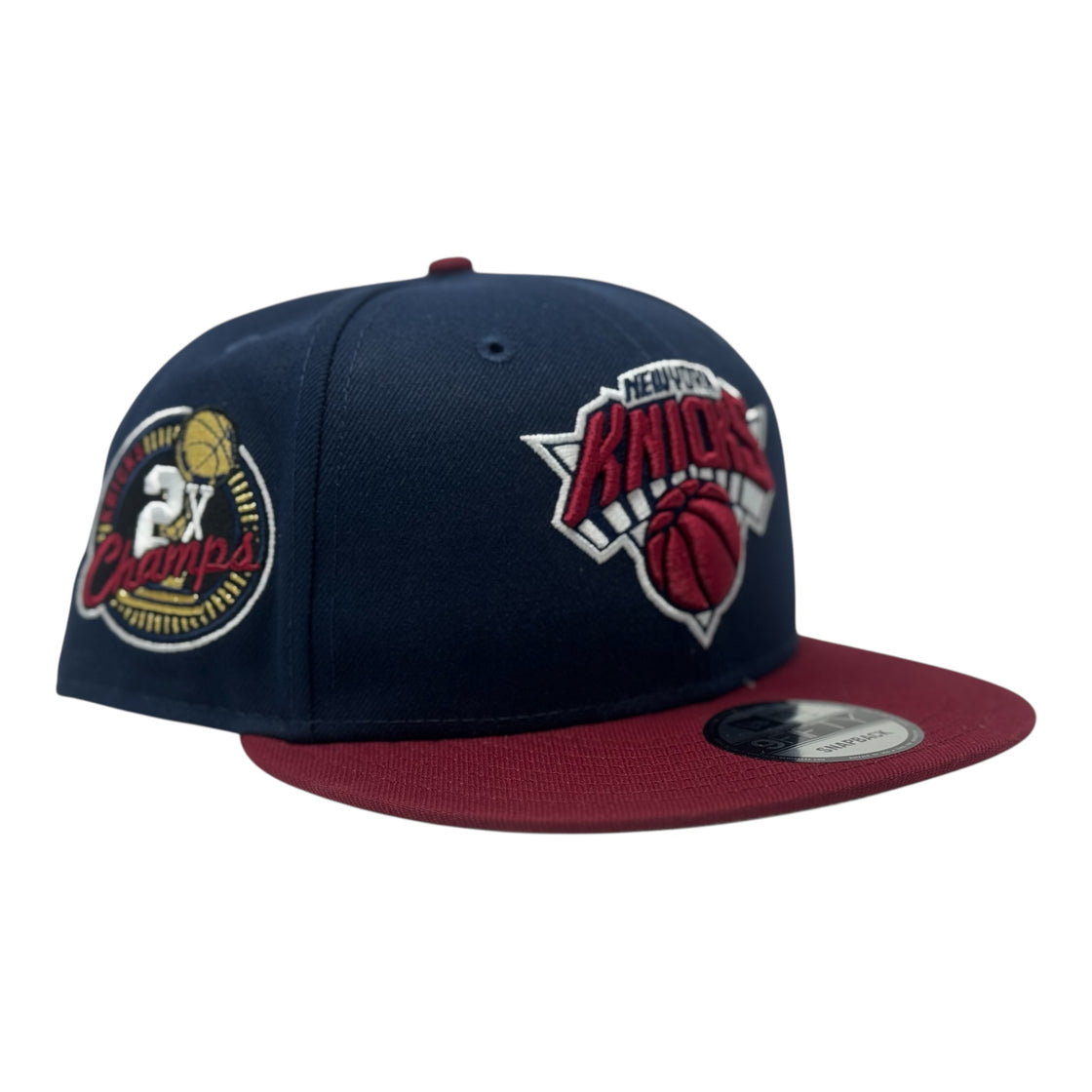 New York Knicks 2X Champions New Era Snapback Hats-Navy Burgundy