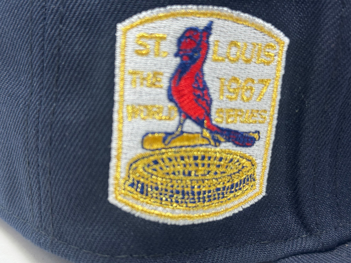St. Louis Cardinals 1967 World Series  Gray Brim New Era Fitted Hat- Navy