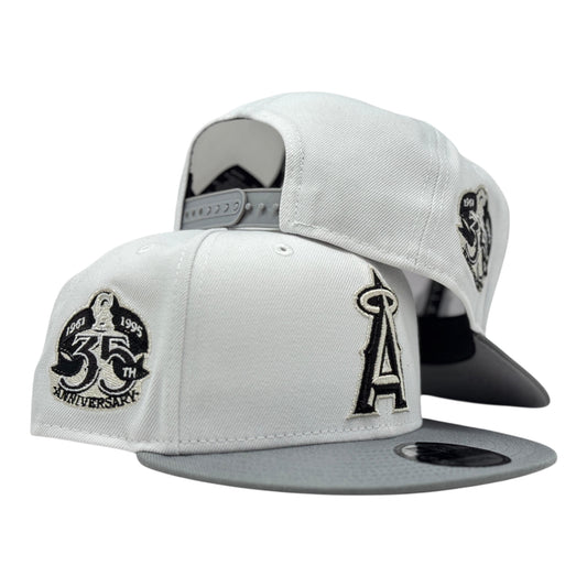 Los Angeles Angels 35th Anniversary 9Fifty Snapback Hat-White sliver