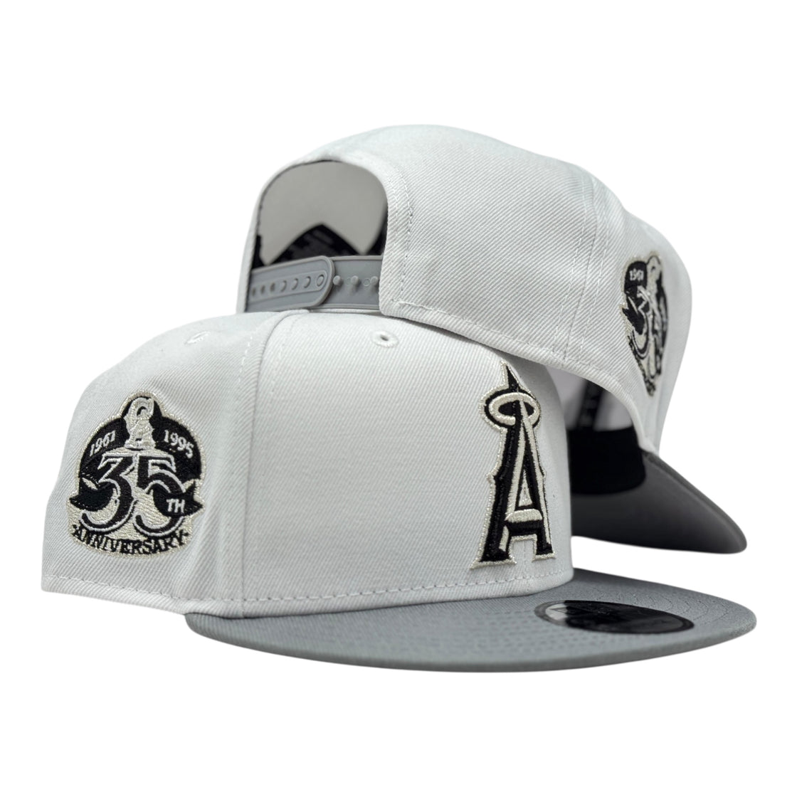 Los Angeles Angels 35th Anniversary 9Fifty Snapback Hat-White sliver