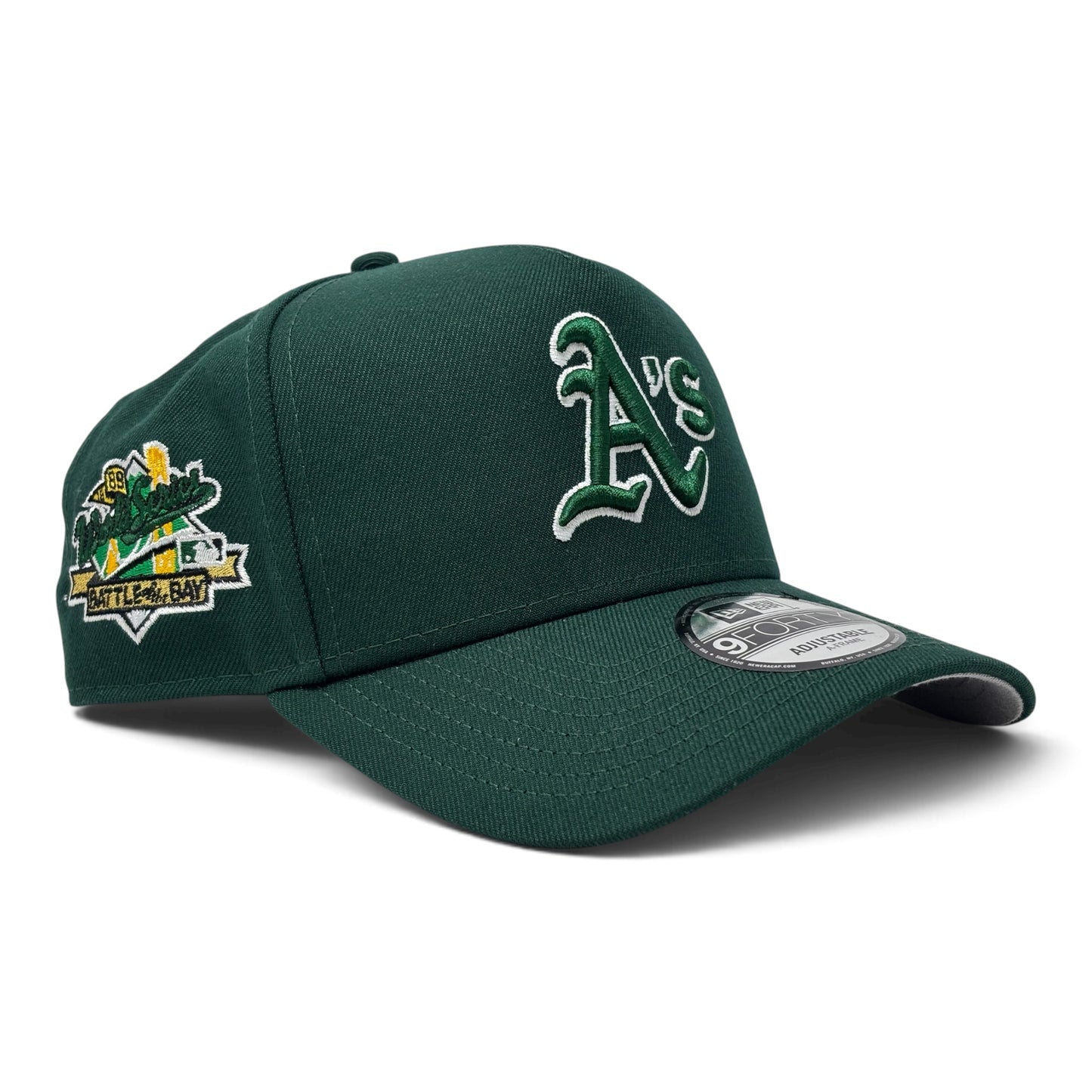 Oakland Athletics 1989 World Series 9Forty A-Frame Snapback Hats-Dark Green