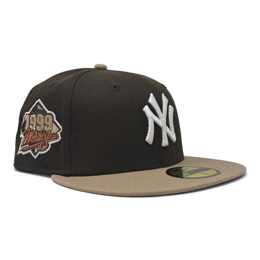 New York Yankees 1999 World Series Mocha Color 5950 New Era Fitted Hat