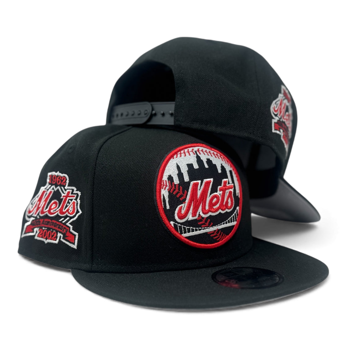 New York Mets 40th Anniversary Snapback Hat-Black red
