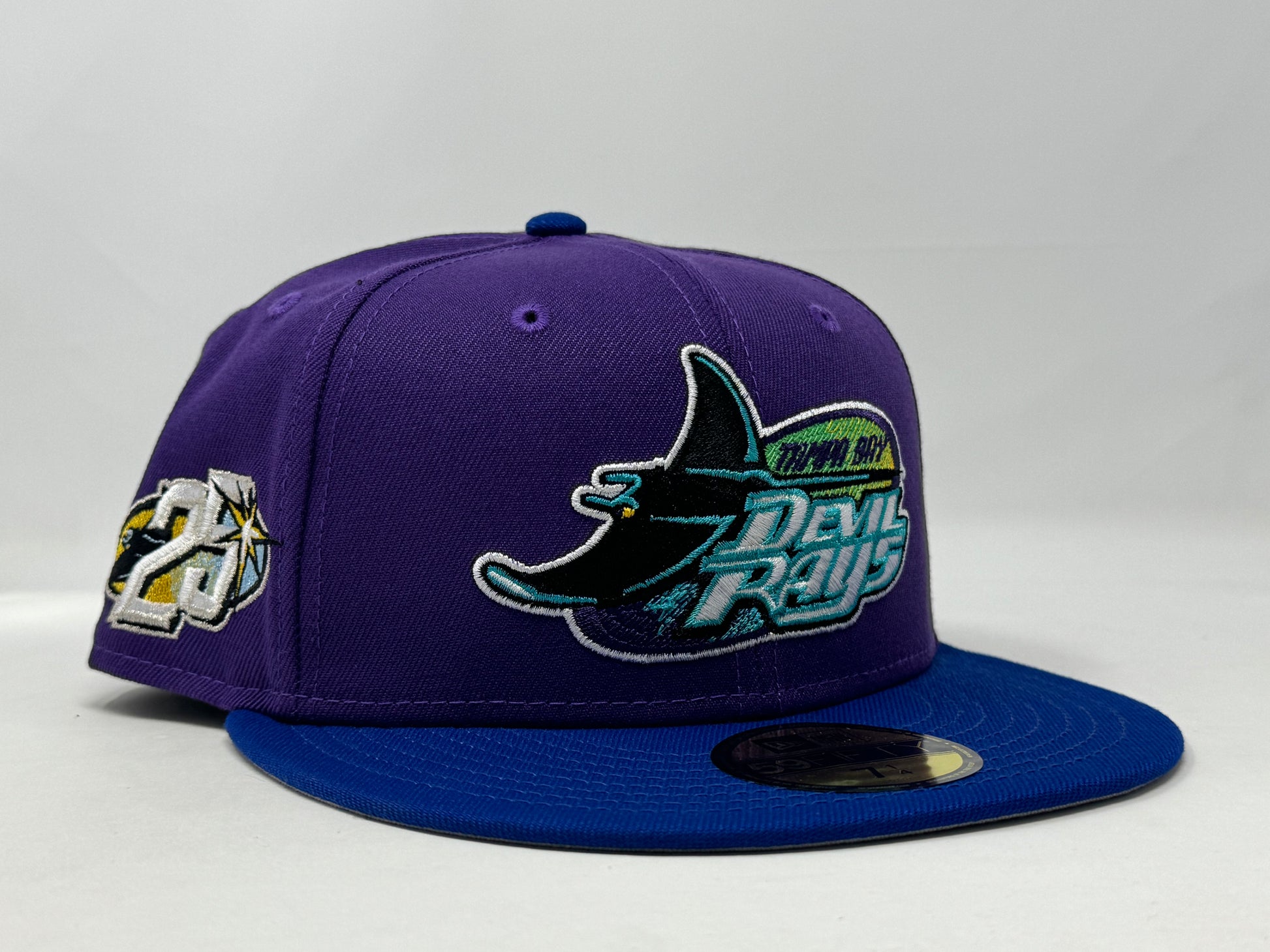 Tampa Bay Devil Rays 25th Anniversary Sparkling Grape Royal New Era Fitted Hat