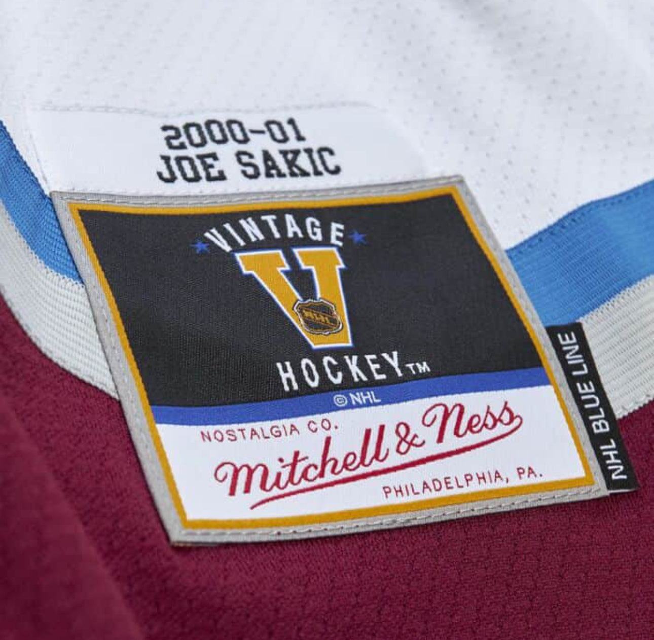 Colorado Avalanche 2000 Authentic Hockey Jersey Mitchell & Ness Blue Line Joe Sakic