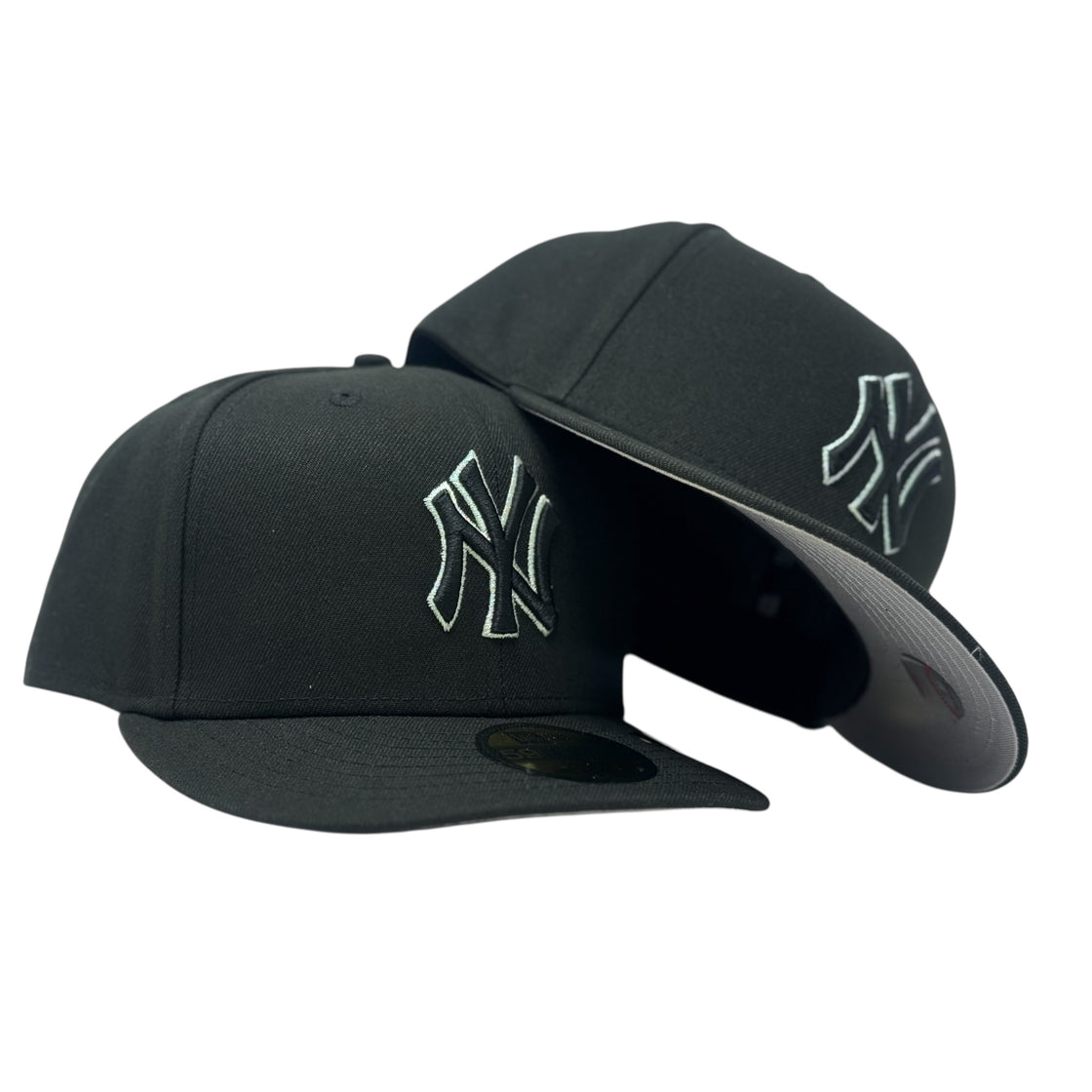 New York Yankees Pre -Curved Visor 59FIFTY Fitted Hat-Black