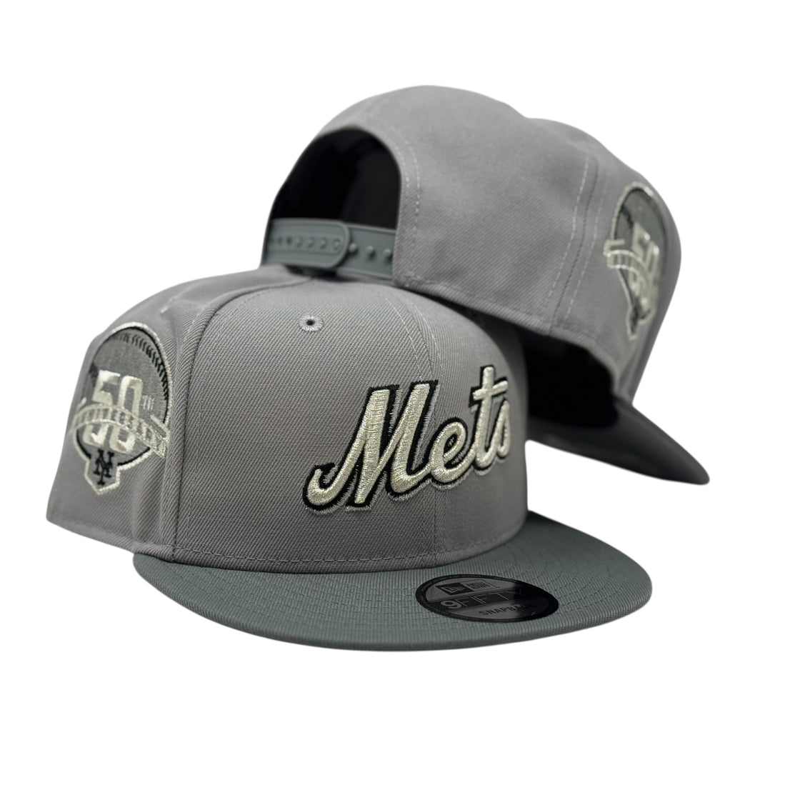 New York Mets 50th anniversary 9Fifty Snapback Hats-Gray