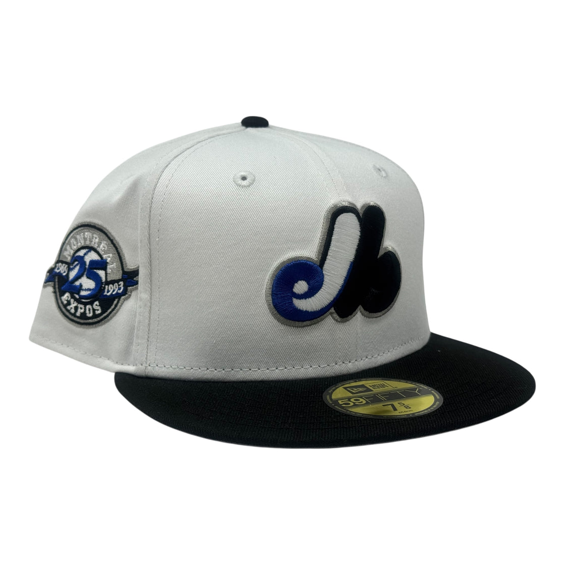 Montreal Expos 25th Anniversary New Era Fitted Hat-White Black