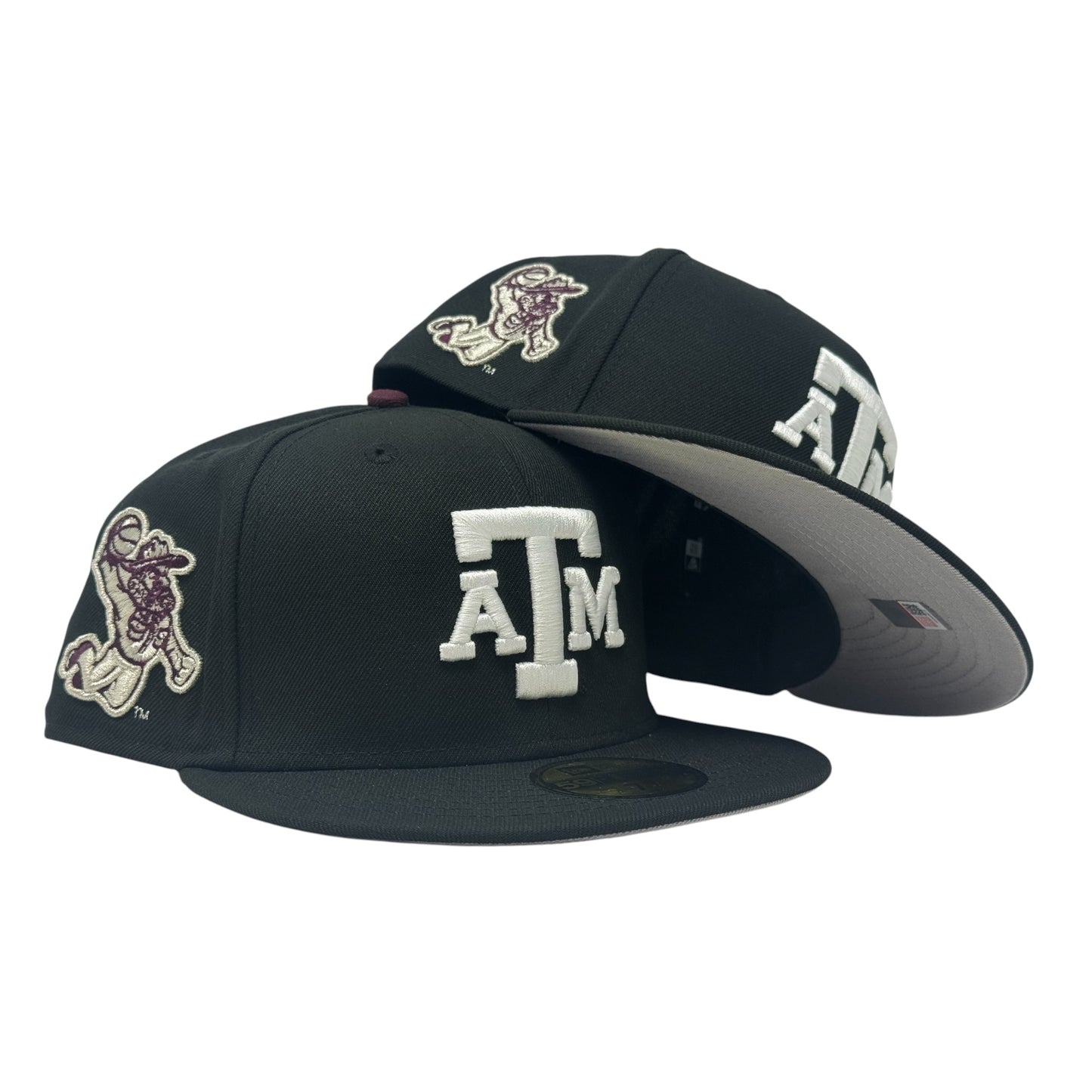 Texas A&M Aggies NCAA New Era Fitted Hat-Black White