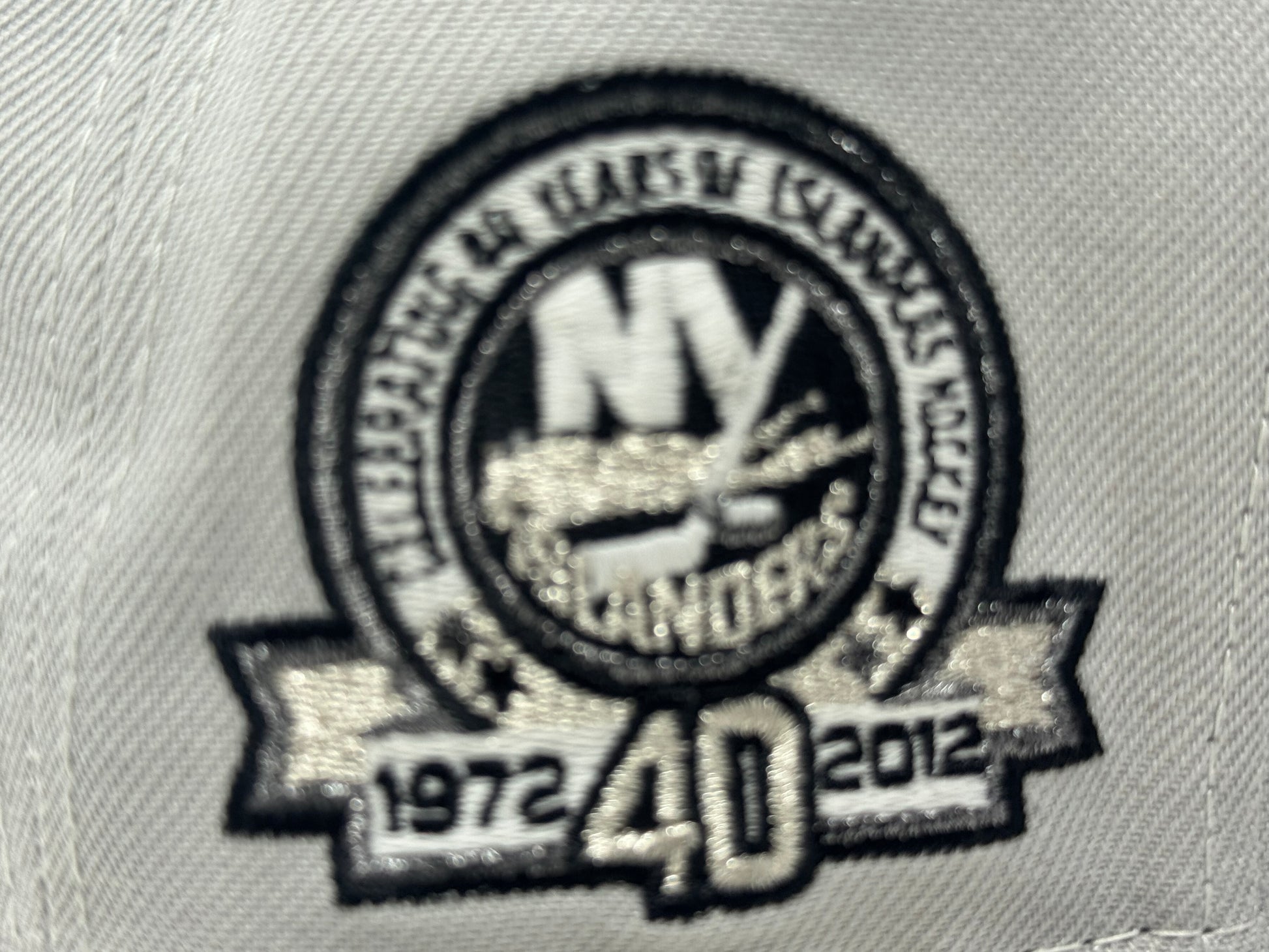 New York Islanders 40th Anniversary Fitted Hats- Gray