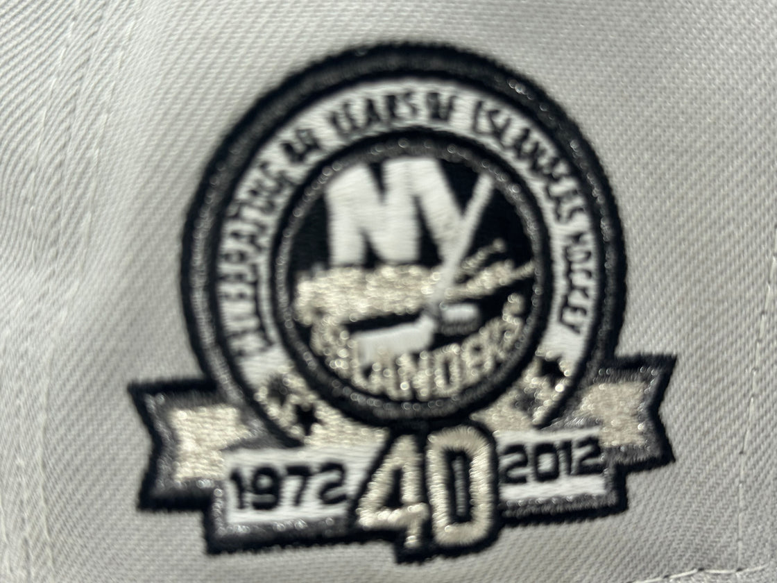 New York Islanders 40th Anniversary Fitted Hats- Gray